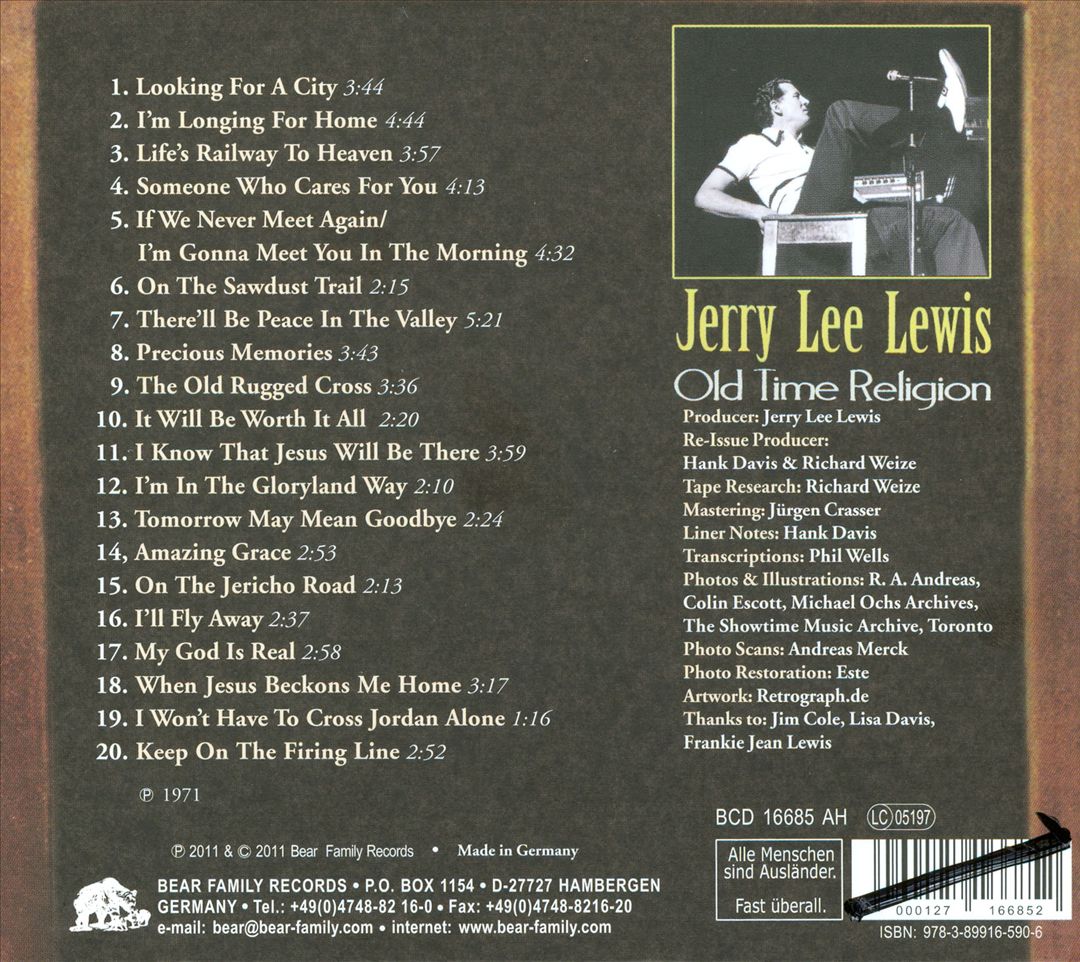 Old Time Religion: Rare Recordings of Jerry Lee Lewis in Church Preachin', Shoutin' and Singin' cover art