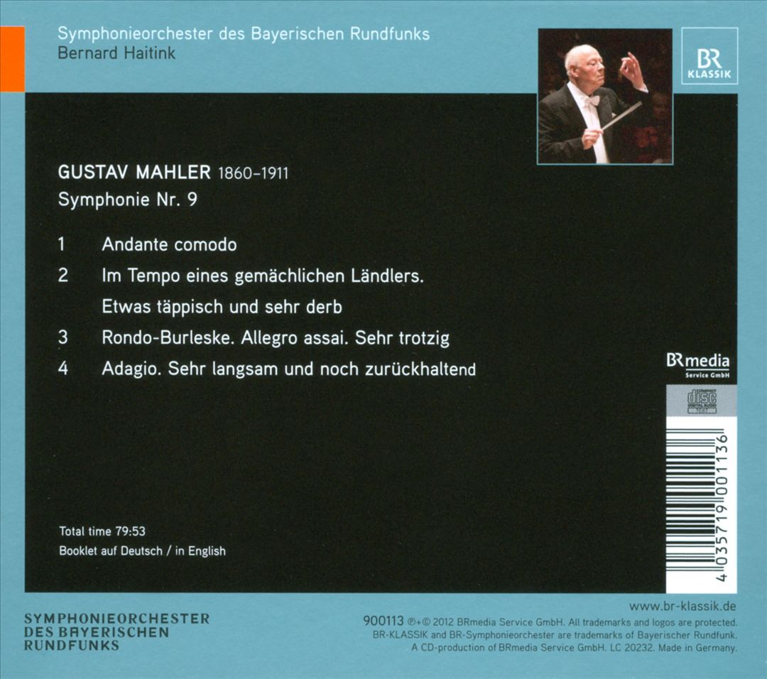 Mahler: Symphony No. 9 cover art