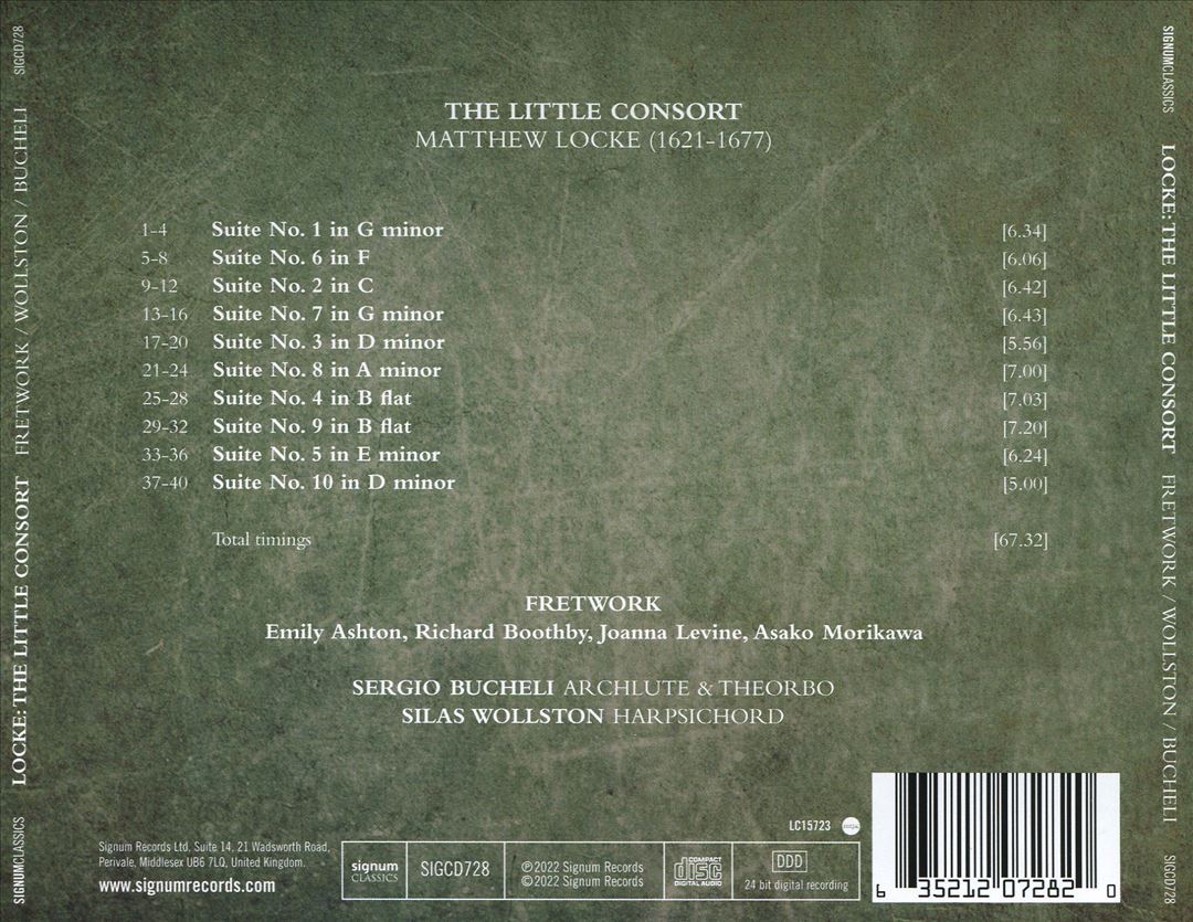 Matthew Locke: The Little Consort cover art