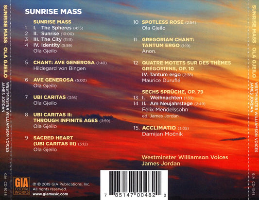 Ola Gjeilo: Sunrise mass cover art