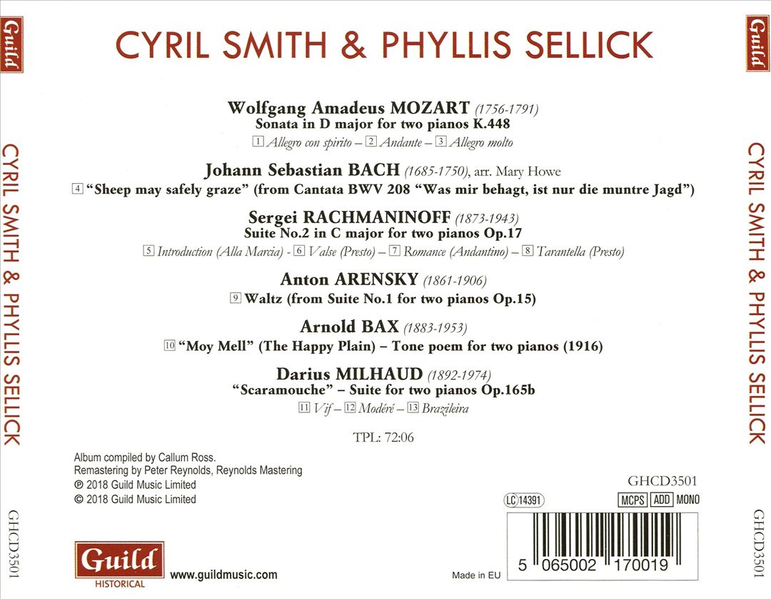 Mozart: Sonata in D major for two Pianos, K.448; Rachmaninoff: Suite No. 2 in C major for two Pianos Op. 17 cover art