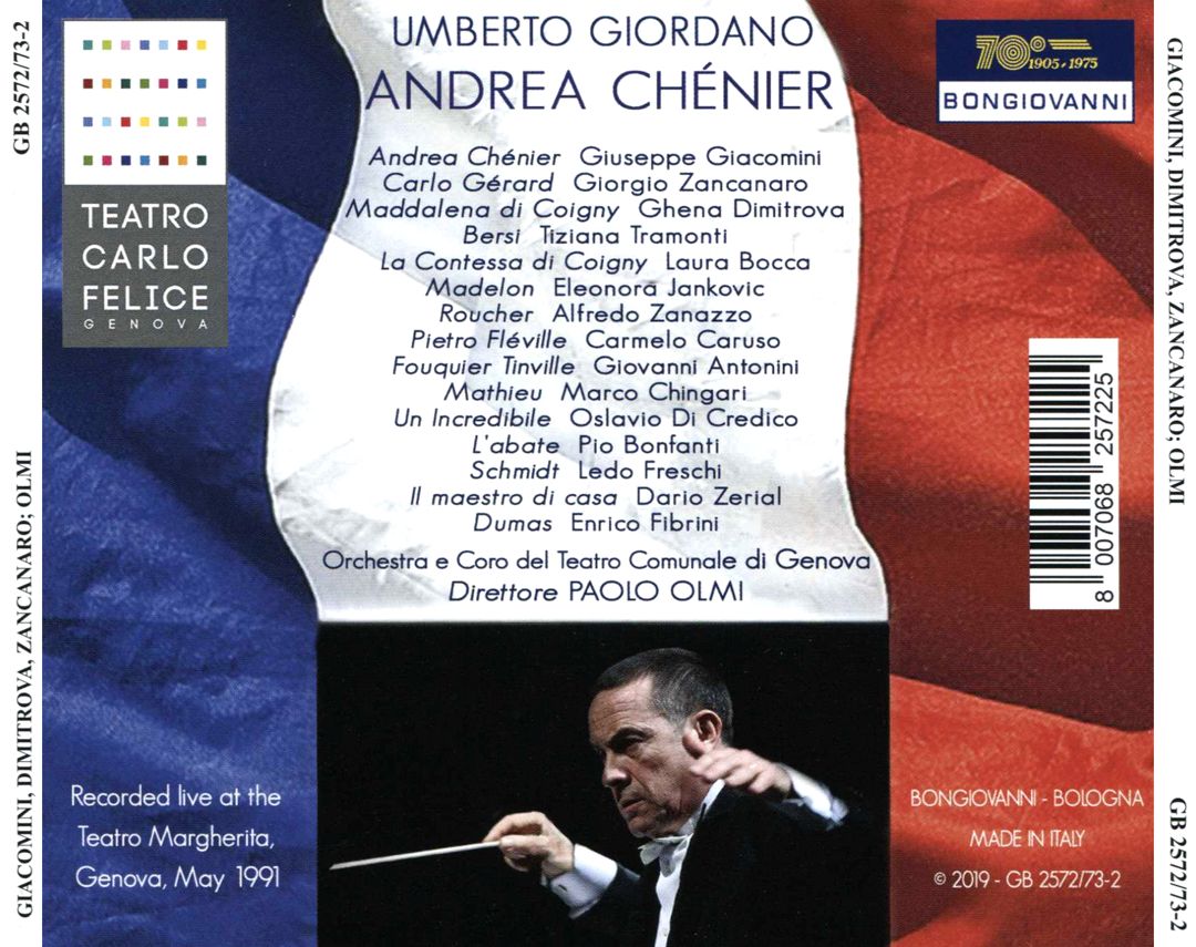 Umberto Giordano: Andrea Chénier cover art