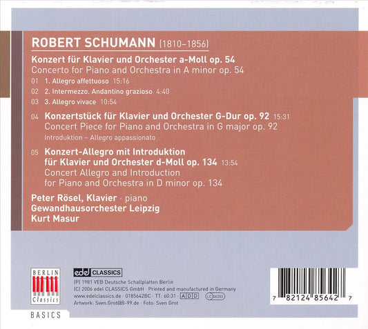Schumann: Piano Concerto; Konzertstücke cover art