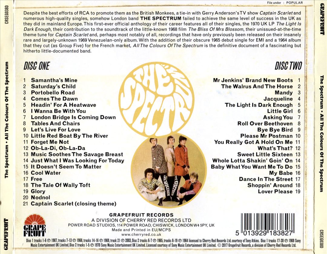 All the Colours of the Spectrum: Complete Recordings 1964-1970 cover art