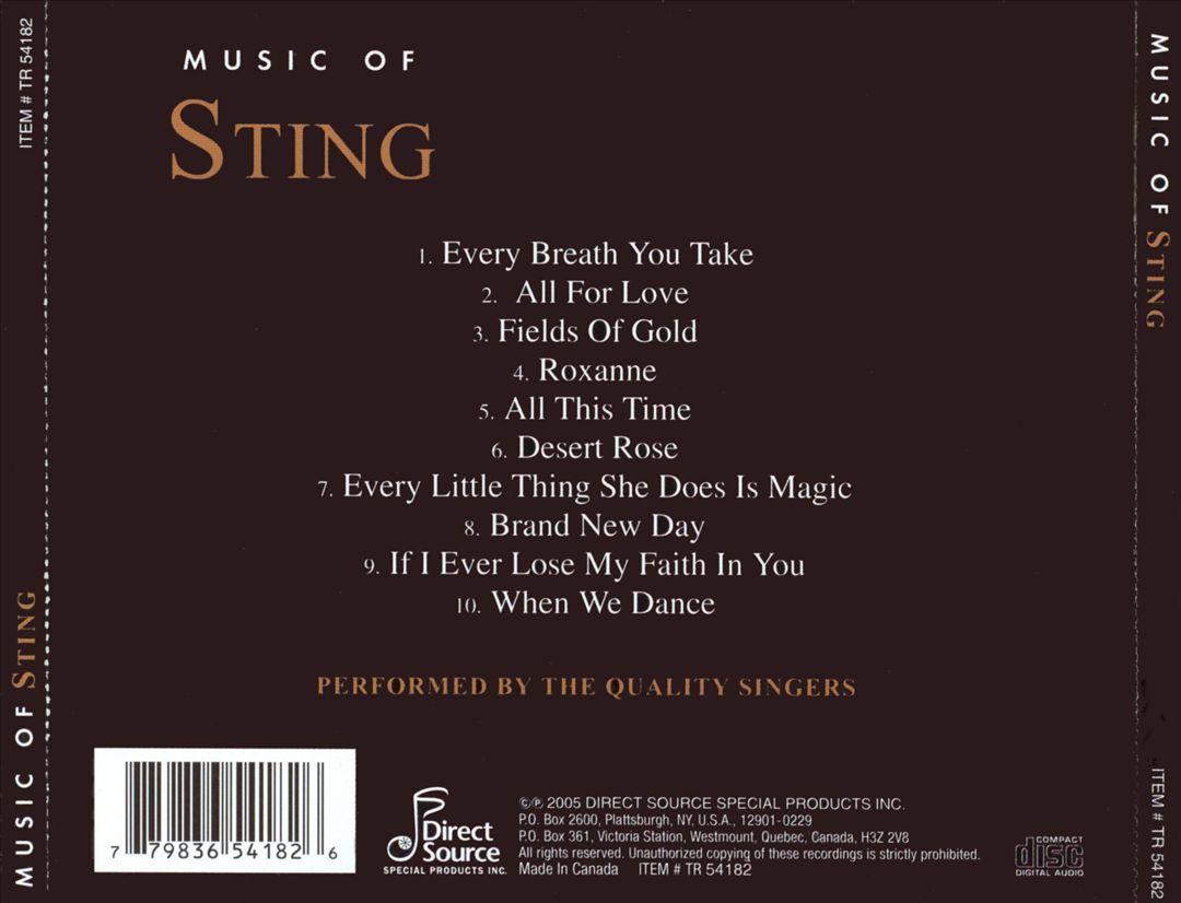 Music of Sting cover art
