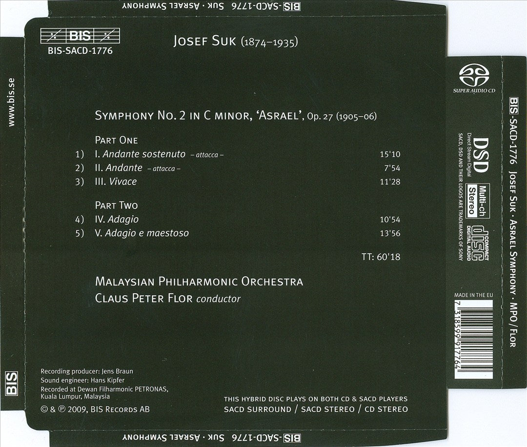 Josef Suk: Asrael Symphony cover art