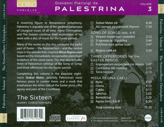 Giovanni Pierluigi da Palestrina, Vol. 3 cover art