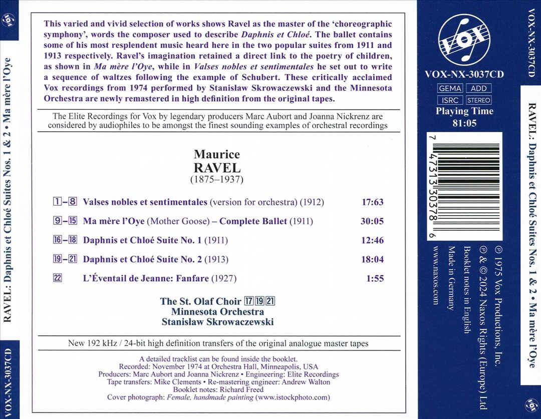 Ravel: Daphnis et Chloé Suites Nos. 1 and 2; Ma mère l'oye; Valses nobles et sentimentales [22 Tracks] cover art