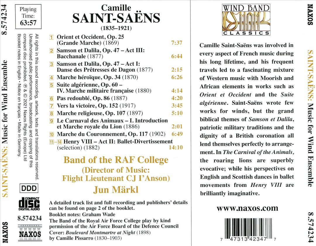 Saint-Saëns: Music for Wind Ensemble cover art