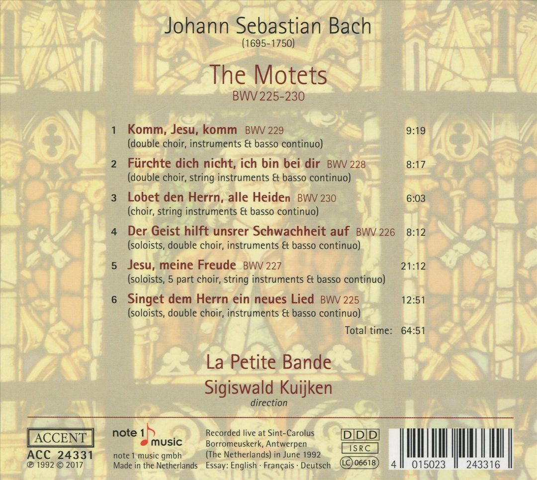 Bach: Motets cover art