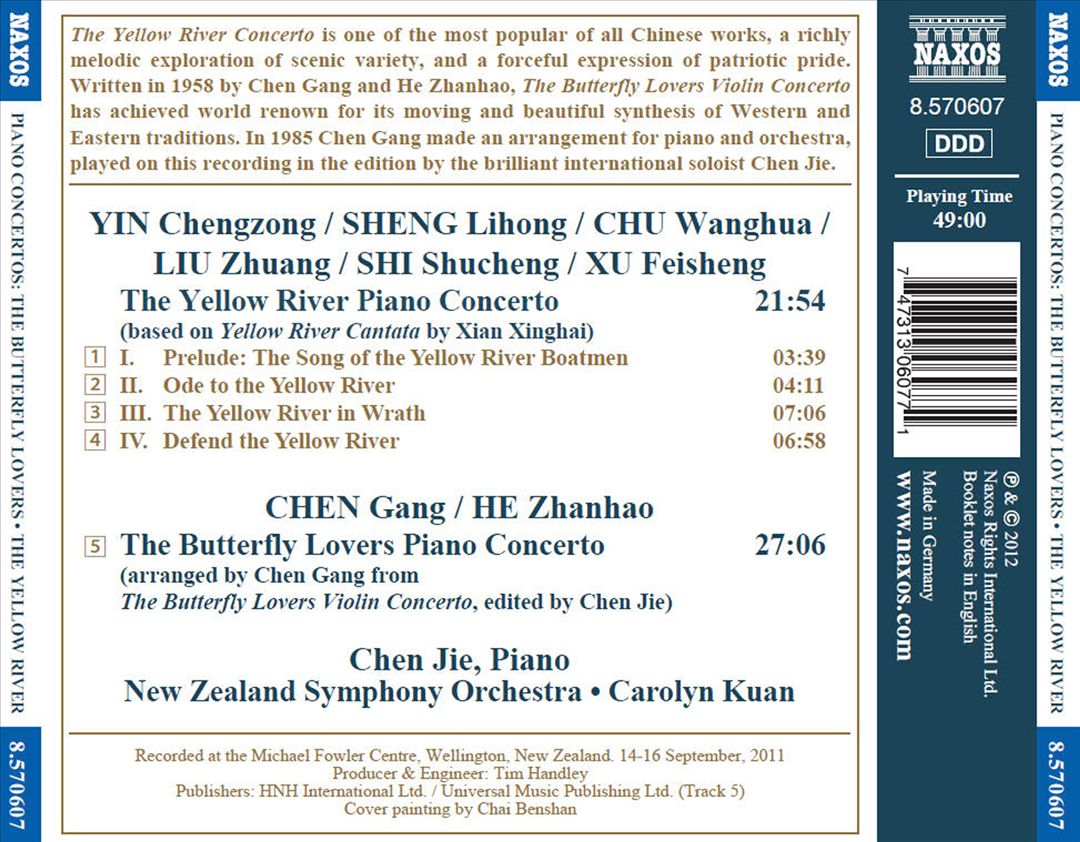 The Butterfly Lovers & The Yellow River Piano Concertos cover art