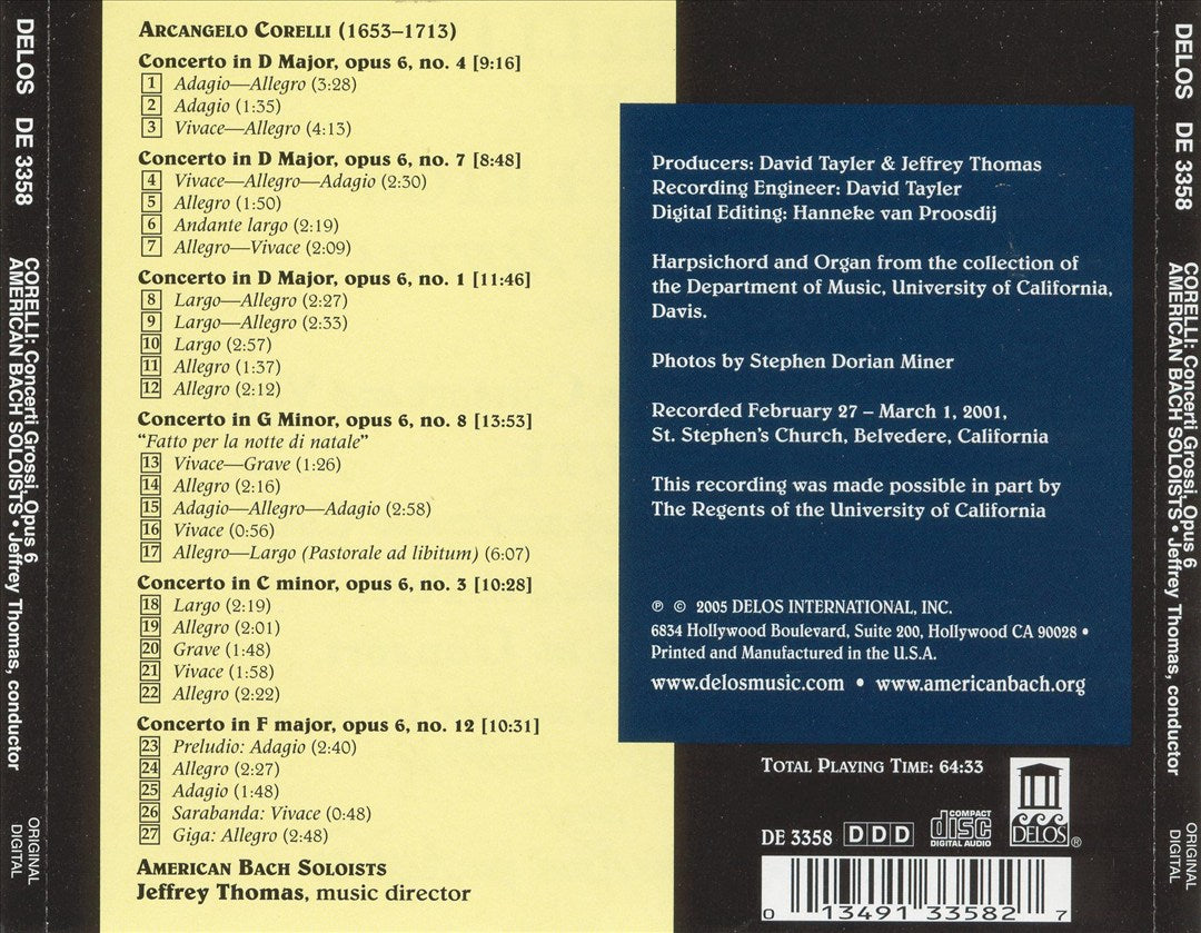 Corelli: Six Concerti Grossi, Op. 6 cover art
