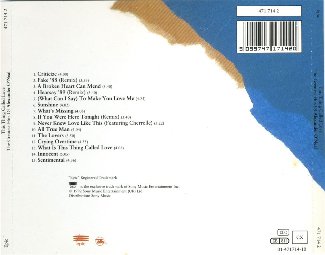 This Thing Called Love: The Greatest Hits of Alexander O'Neal [Bonus Tracks] cover art
