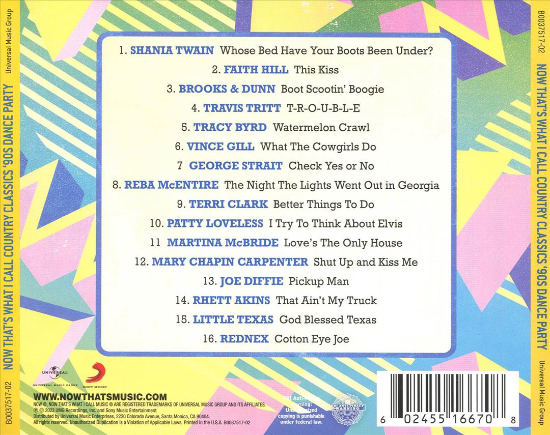NOW Country Classics: 90’s Dance Party cover art