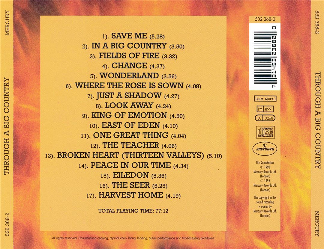 Through a Big Country: Greatest Hits cover art