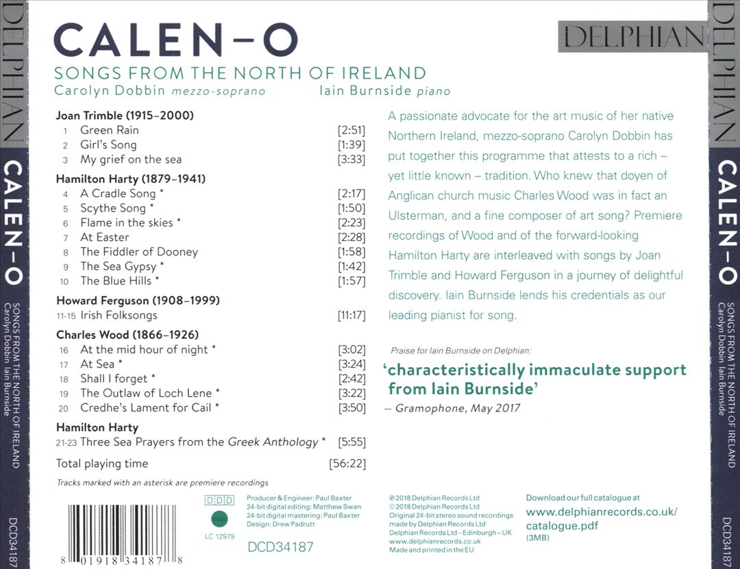 Calen-O: Songs from the North of Ireland cover art