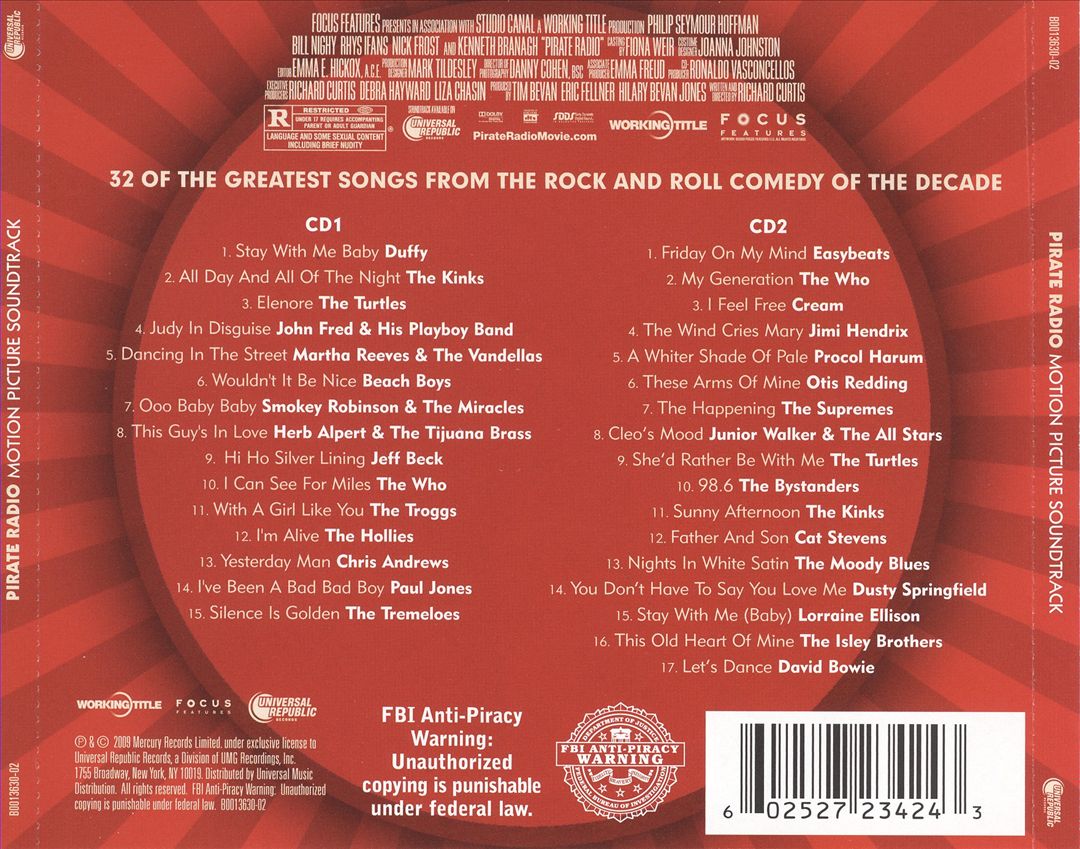 Pirate Radio Motion Picture Soundtrack cover art