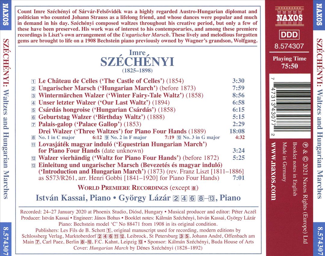 Imre Széchényi: Waltzes and Hungarian Marches cover art