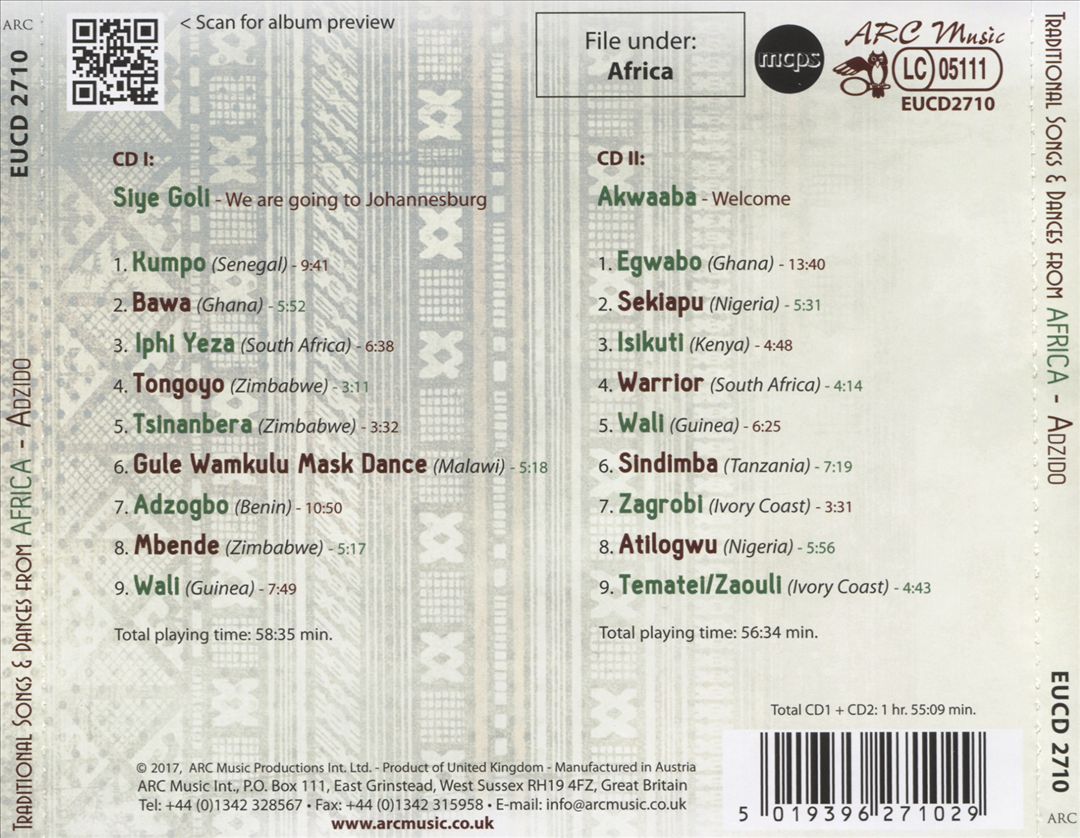 Traditional Songs and Dances from Africa cover art