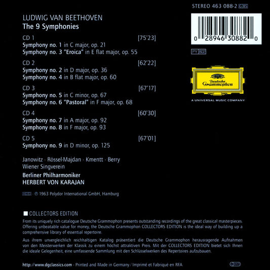 Beethoven: The Nine Symphonies [1963] cover art
