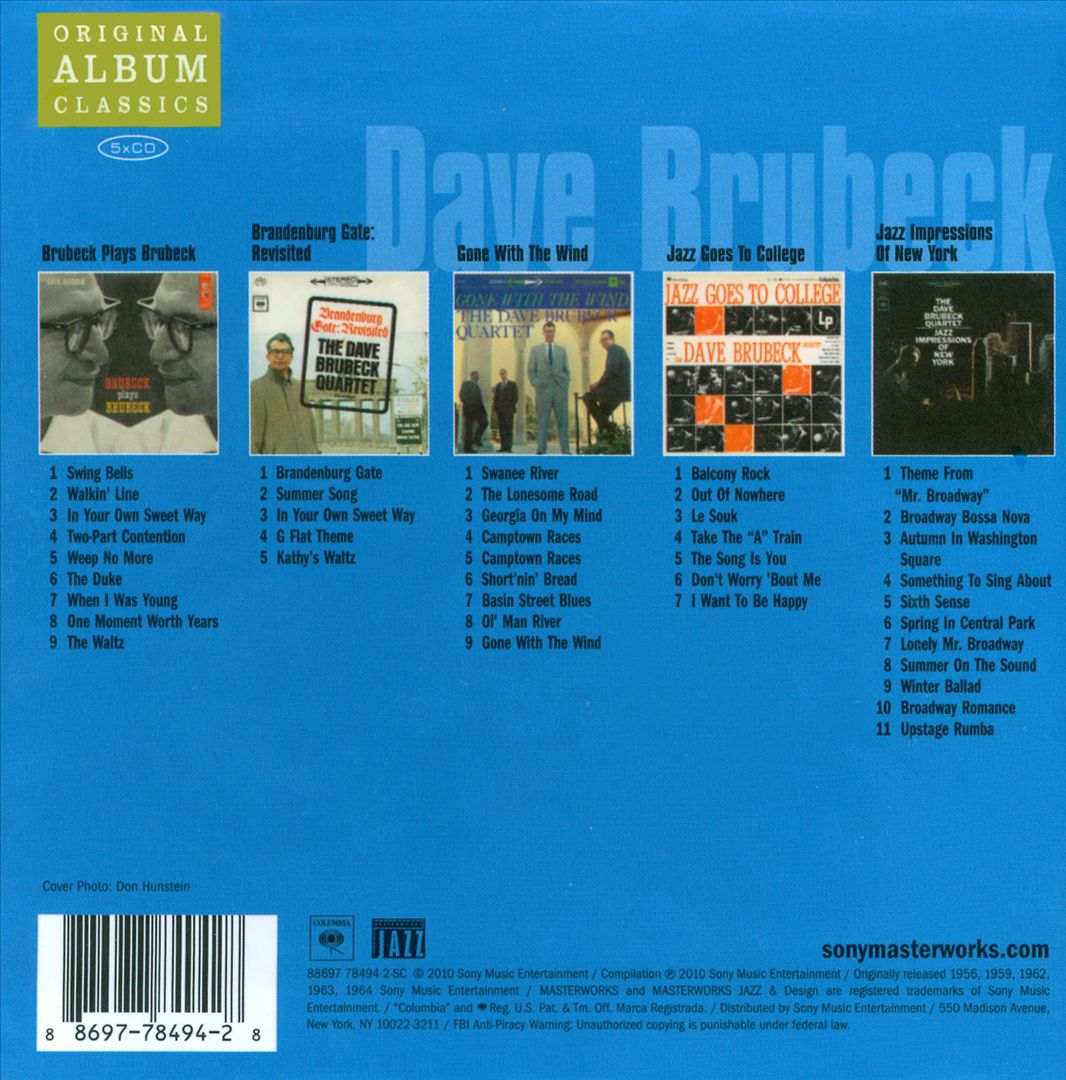 Original Album Classics: Dave Brubeck cover art