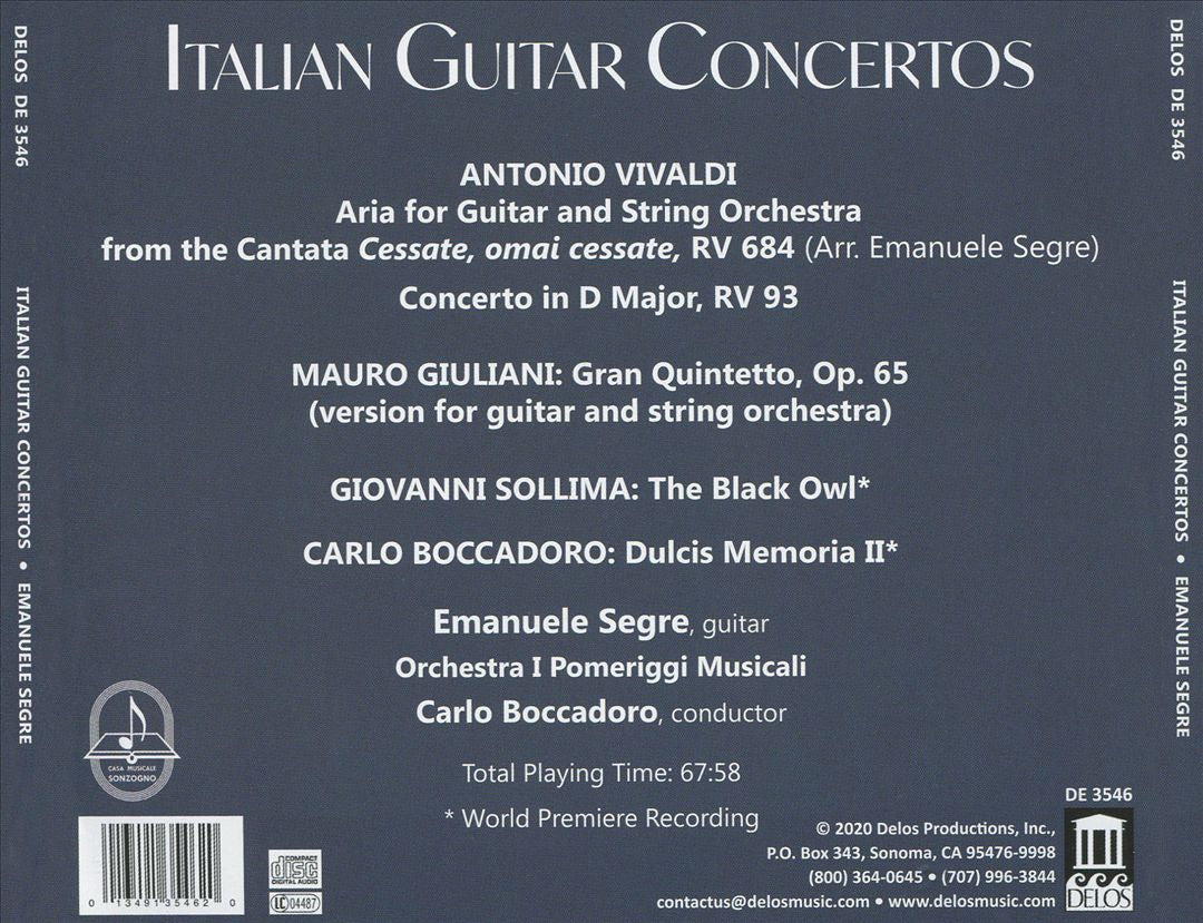 Italian Guitar Concertos cover art