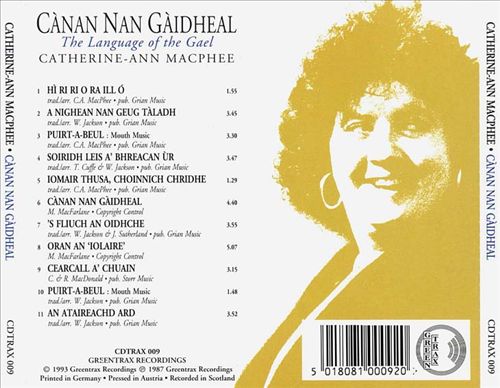Canan Nan Gaidheal (The Language of the Gael) cover art