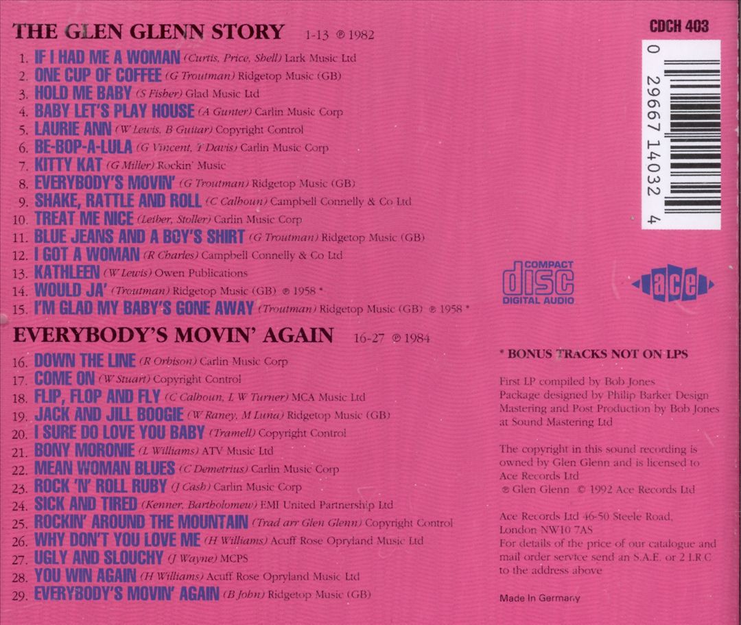 Glen Glenn Story/Everybody's Movin' Again cover art