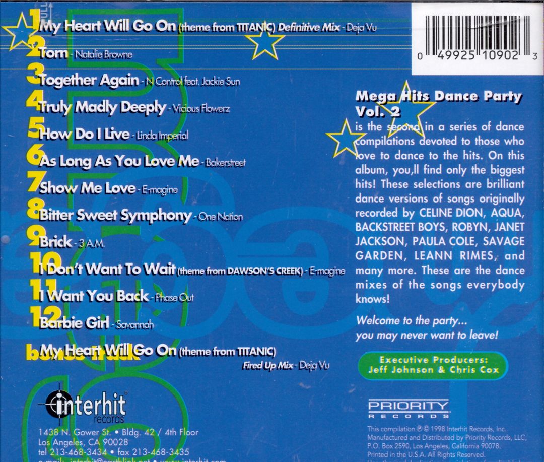 Mega Hits Dance Party, Vol. 2 cover art