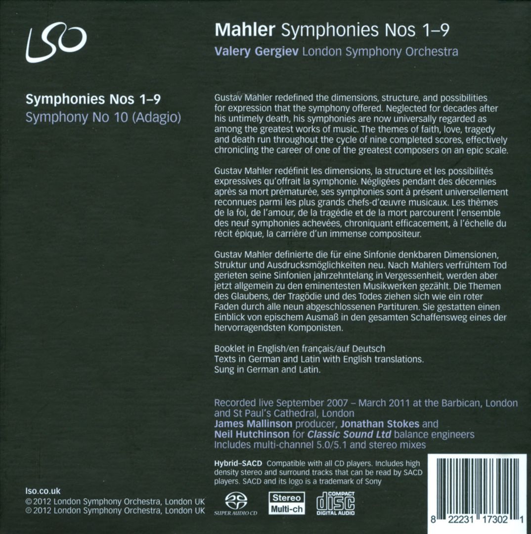 Mahler: Symphonies 1-9 cover art