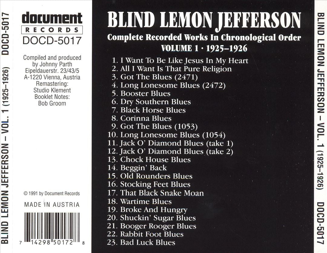 Complete Recorded Works, Vol. 1 cover art