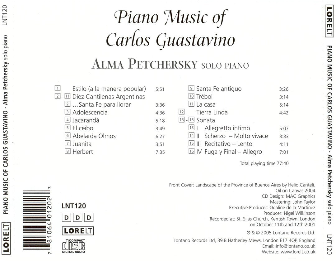 Piano Music of Carlos Guastavino cover art