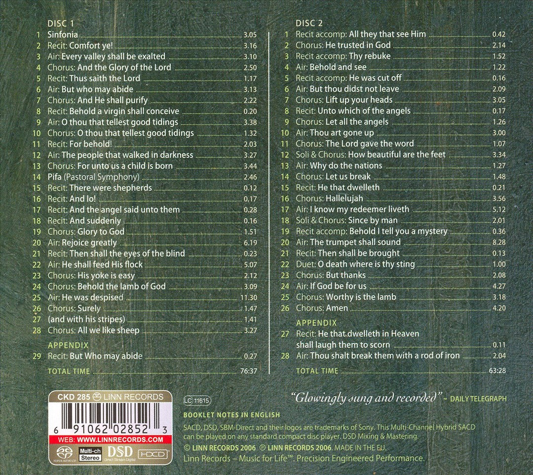Handel: Messiah (Dublin Version, 1742) cover art