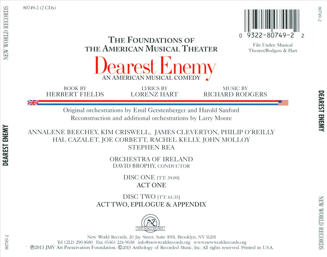 Richard Rodgers: Dearest Enemy cover art