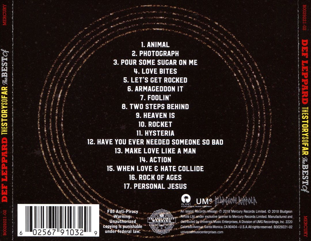 Story So Far: The Best of Def Leppard cover art