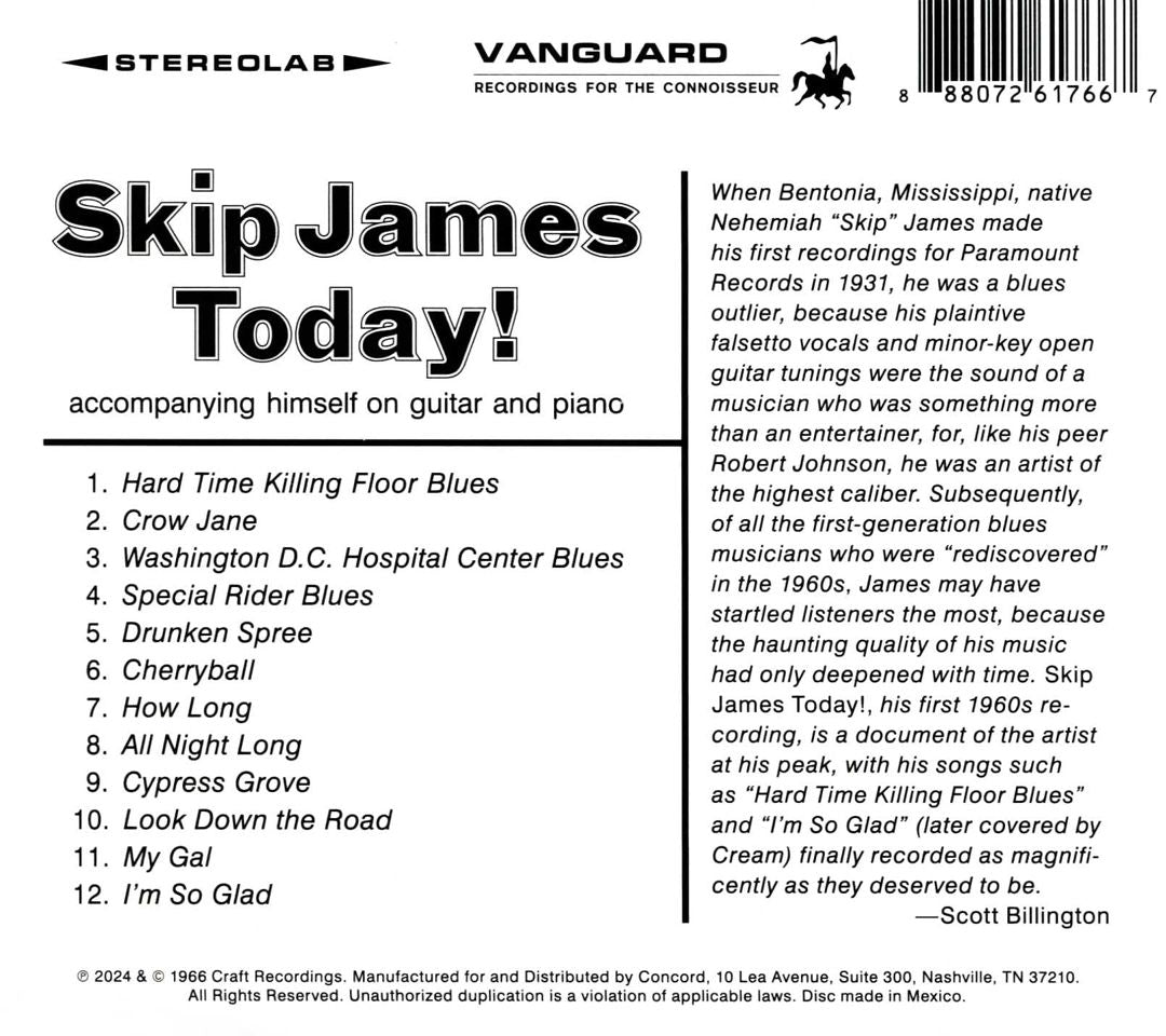 Skip James Today! [Bluesville Acoustic Sounds Series] cover art