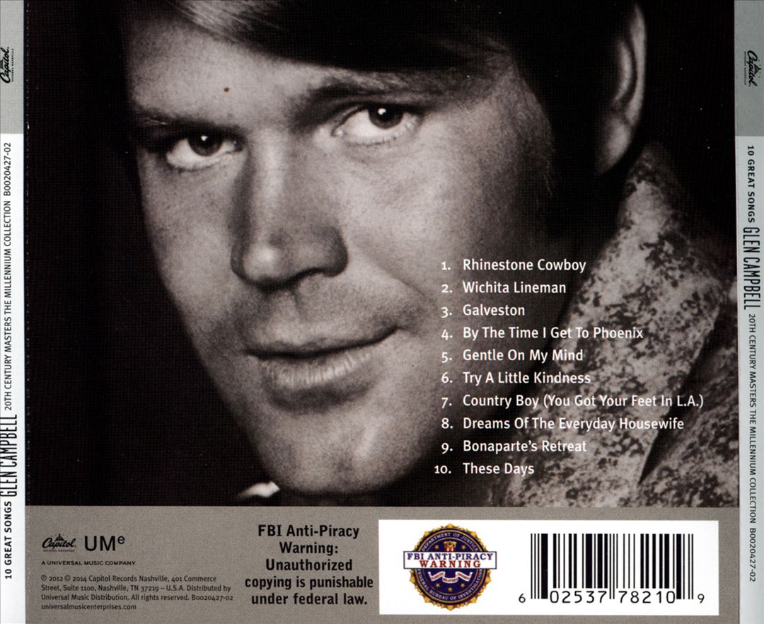 10 Great Songs: 20th Century Masters - The Millennium Collection cover art