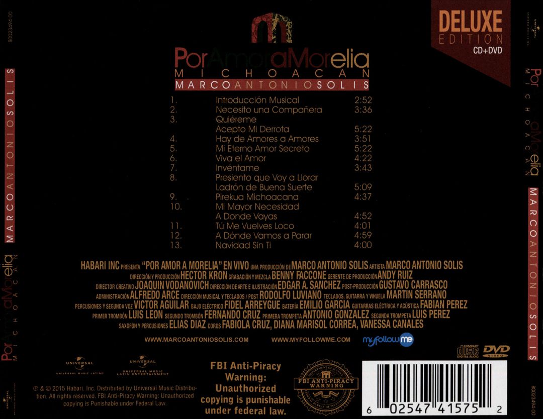 Por Amor a Morelia Michoacan [CD/DVD] cover art