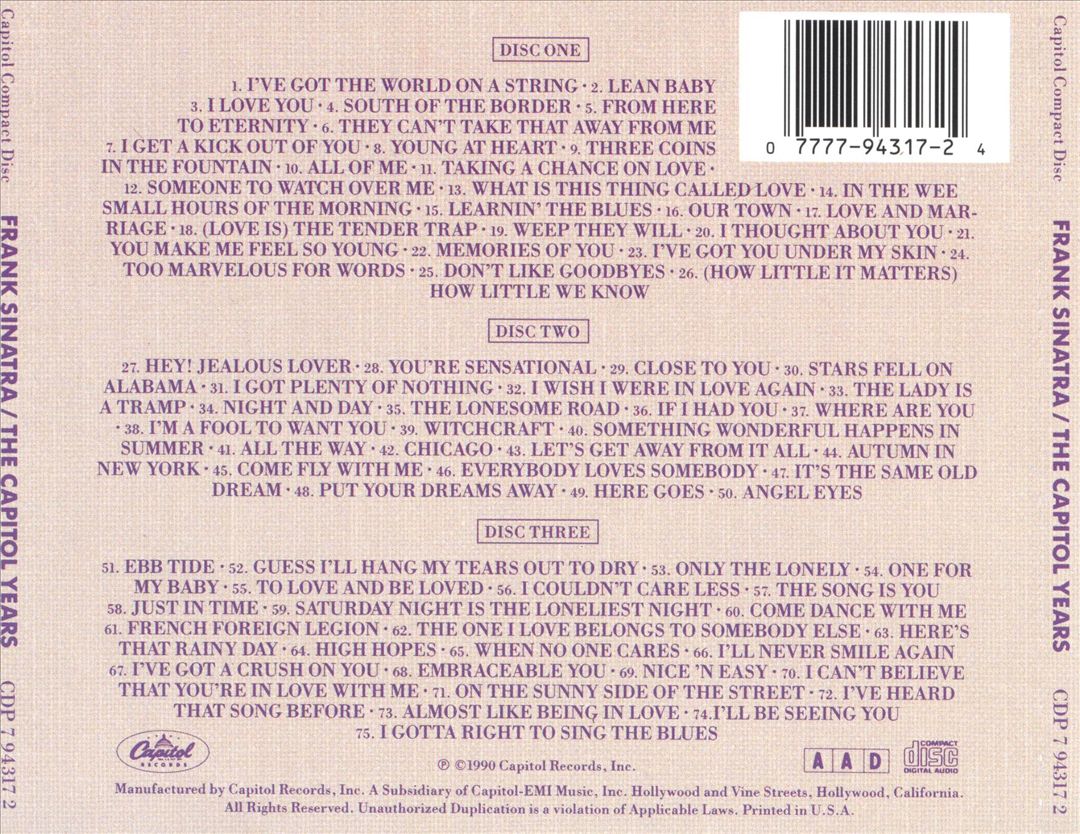 Capitol Years cover art