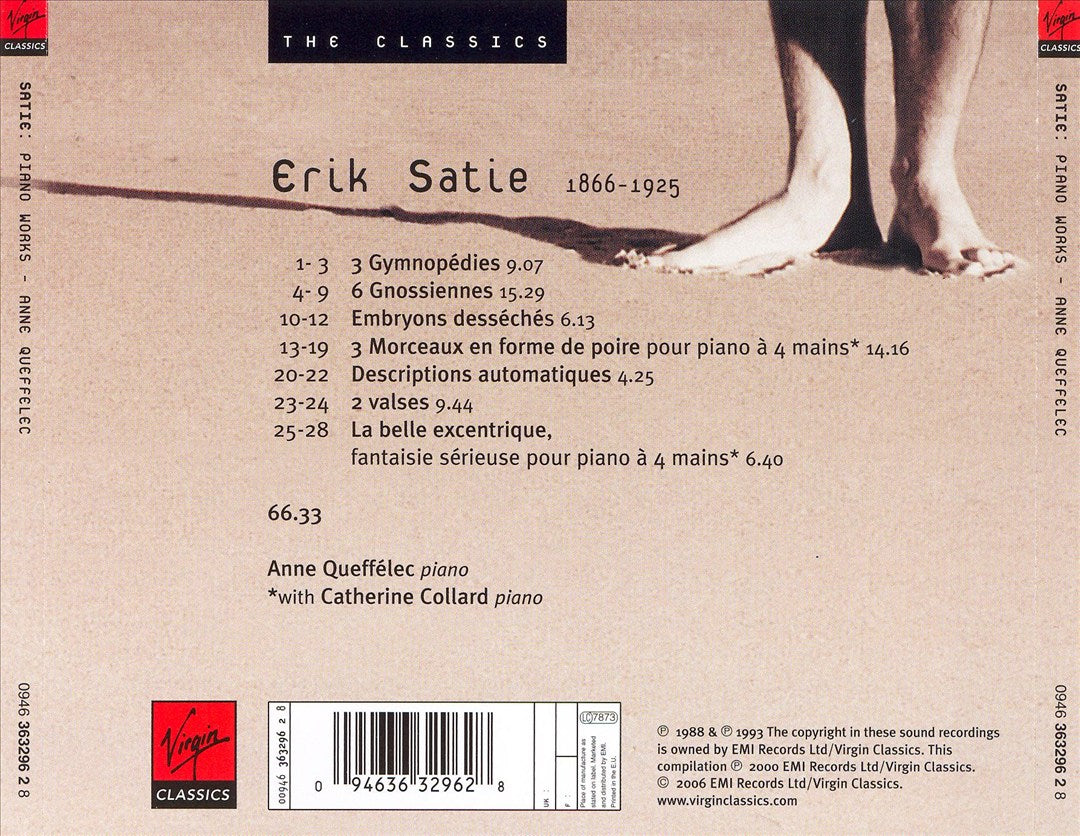 Satie: 3 Gymnopédies; 6 Gnossiennes cover art
