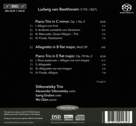 Beethoven: Piano Trios Vol. 1 - Op. 1/3 & Op. 70/2 cover art