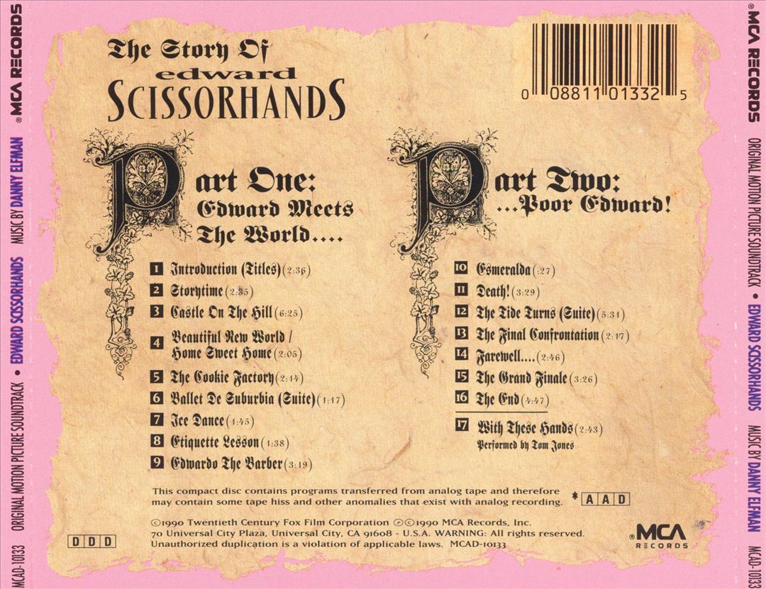 Edward Scissorhands [Original Motion Picture Soundtrack] cover art