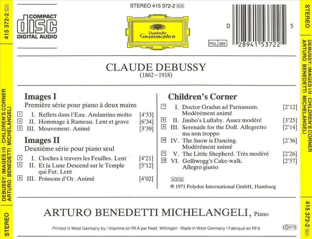 Debussy: Images I & II; Children's Corner cover art