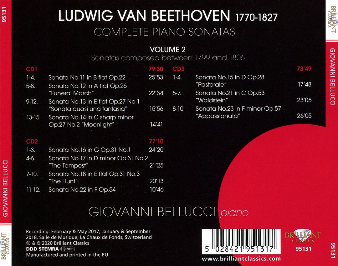 Beethoven: Complete Piano Sonatas, Vol. 2 cover art