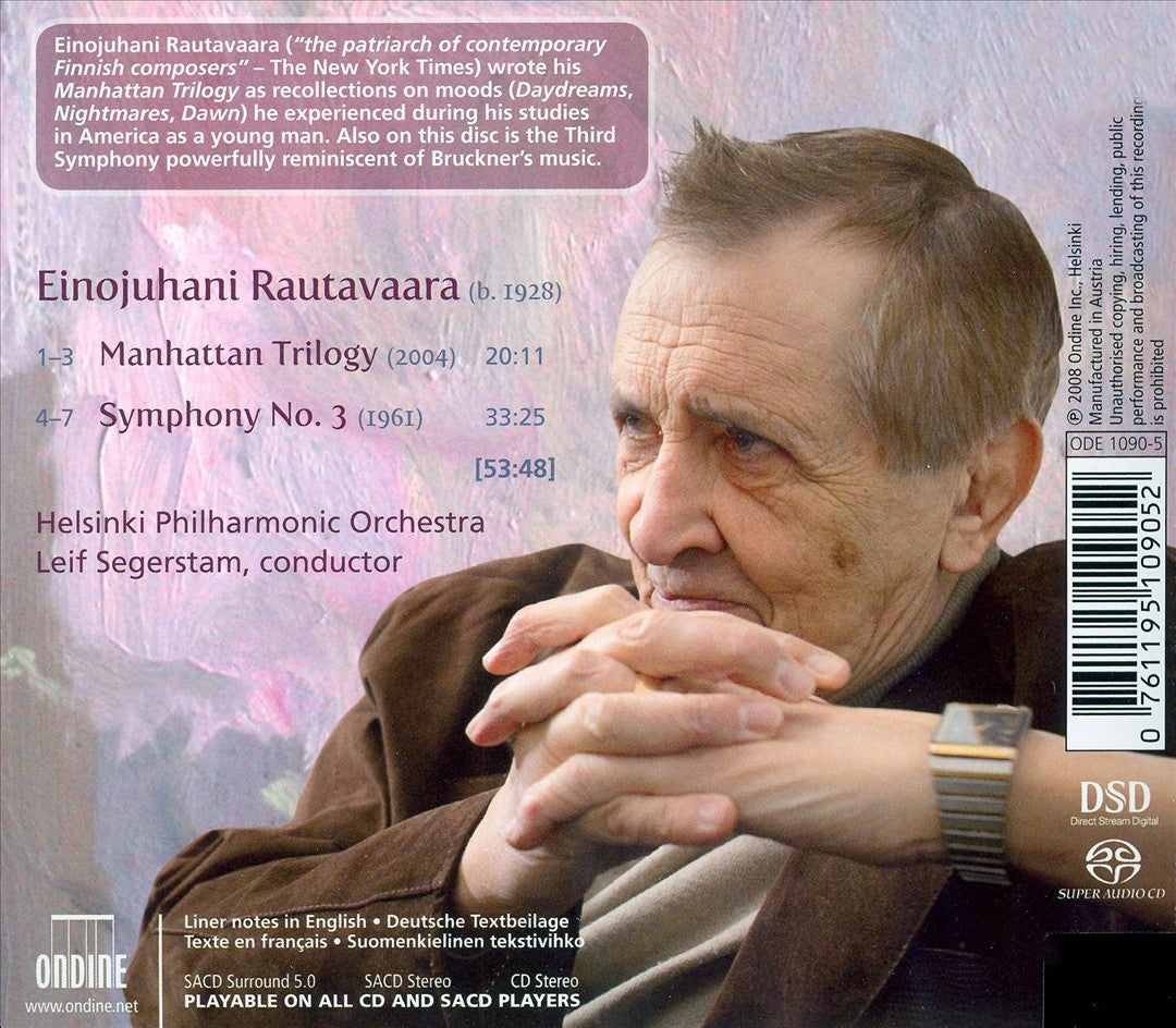 Rautavaara: Manhattan Trilogy; Symphony No. 3 cover art