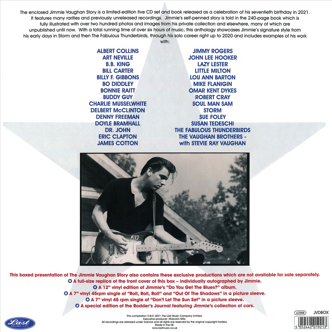 The Jimmie Vaughan Story [Deluxe Edition 5CD Set, 12-Inch Vinyl, 2x7-Inch Singles & Book] cover art