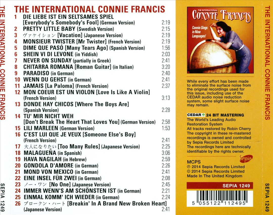International Connie Francis cover art