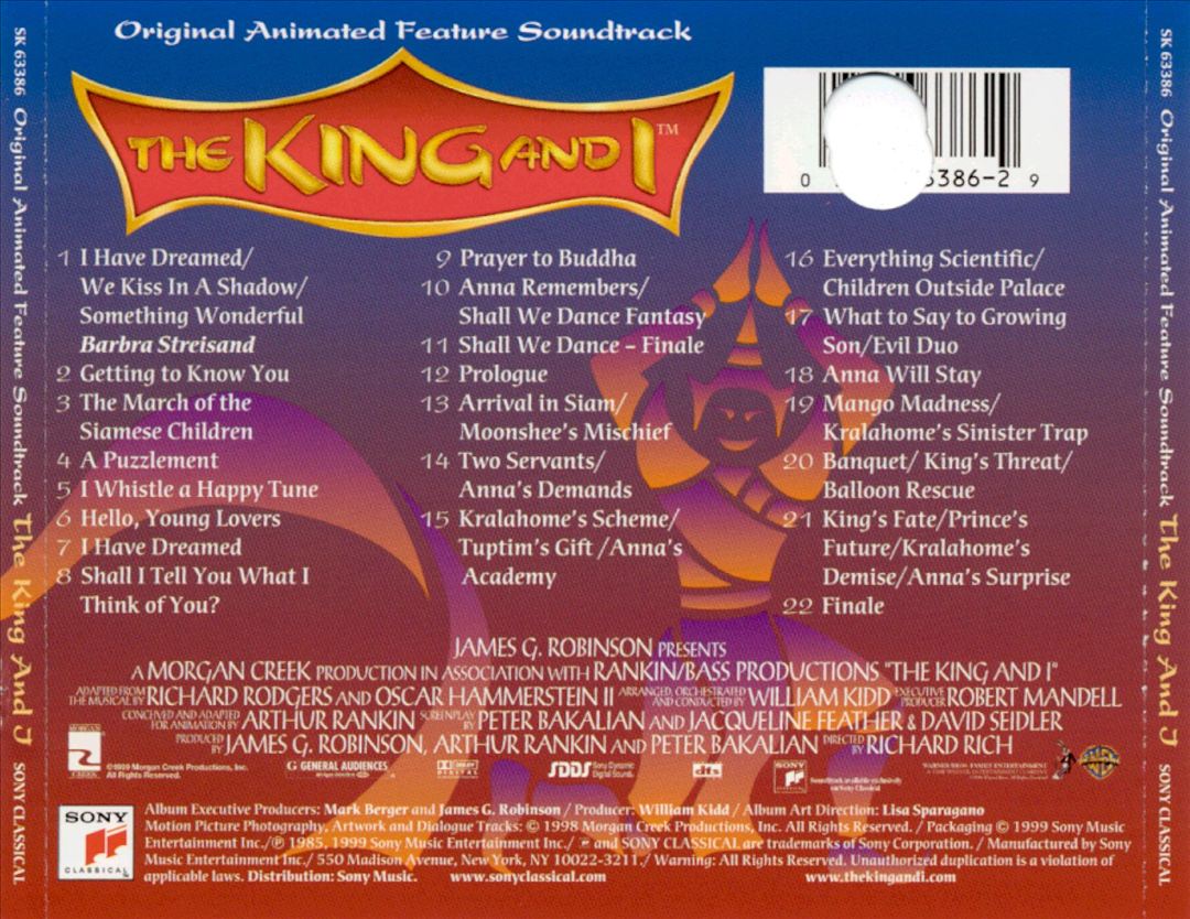 King and I [Original Animated Feature Soundtrack] cover art