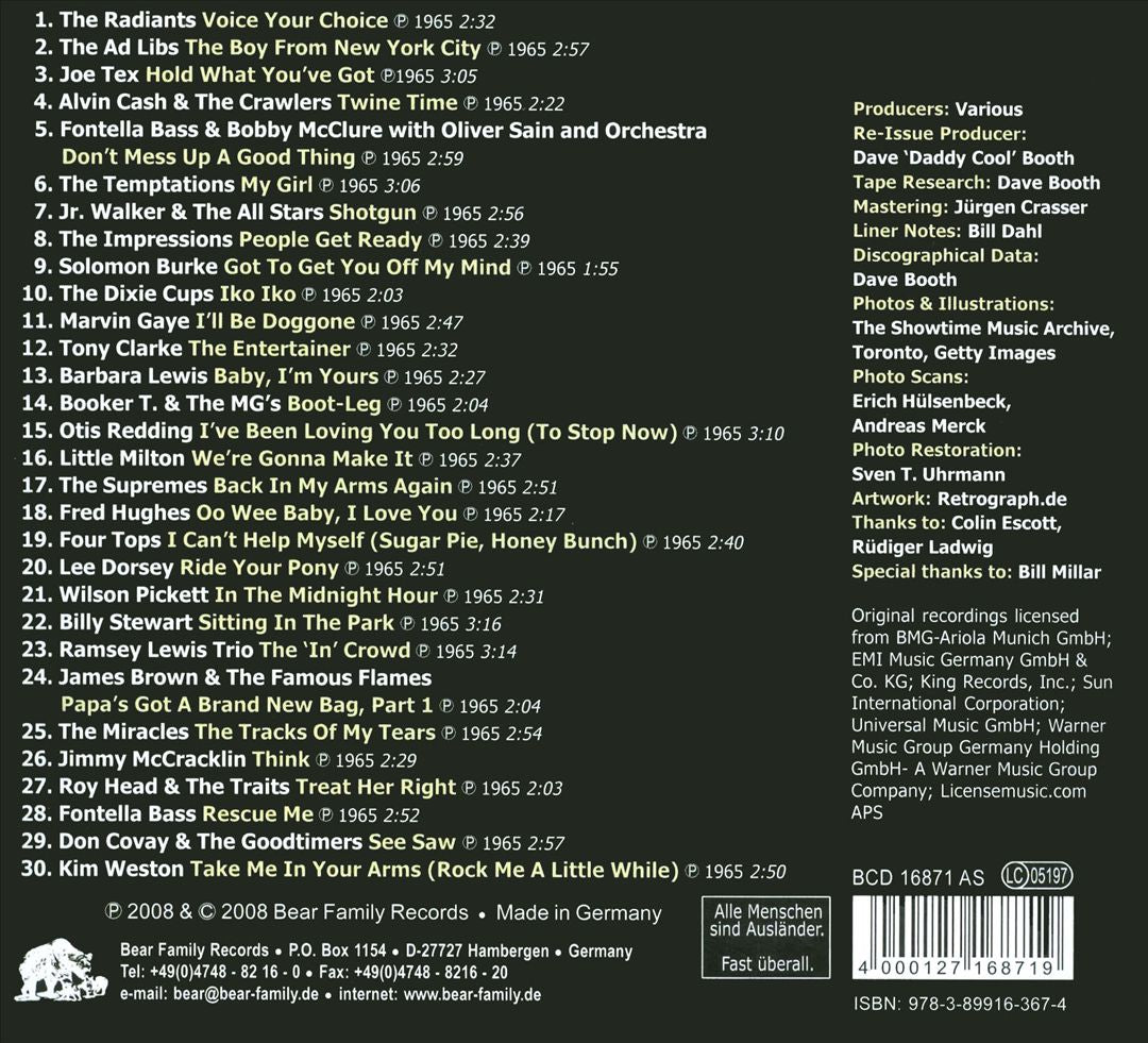 Sweet Soul Music: 1965 cover art