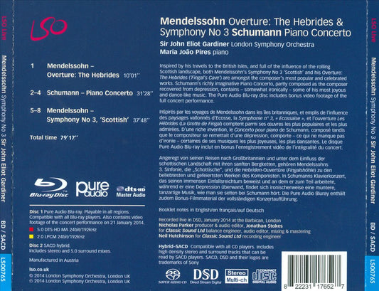 Mendelssohn: Symphony No. 3 "Scottish"; Overture – The Hebrides; Schumann: Piano Concerto cover art